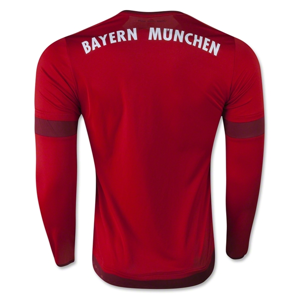 Bayern Munich 2015-16 Home Soccer Jersey LS - Click Image to Close